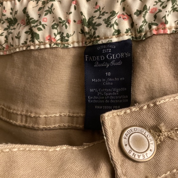 New Women’s Faded Glory Capris Capri Size 10 Tan - Picture 4 of 5